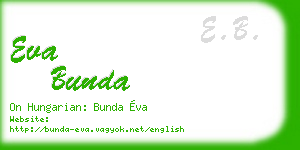 eva bunda business card